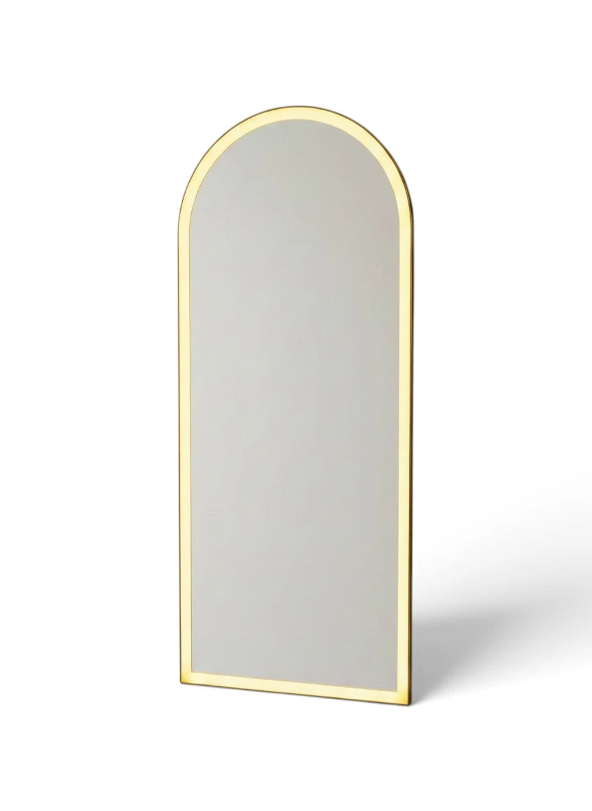 Arch shaped full length led mirror