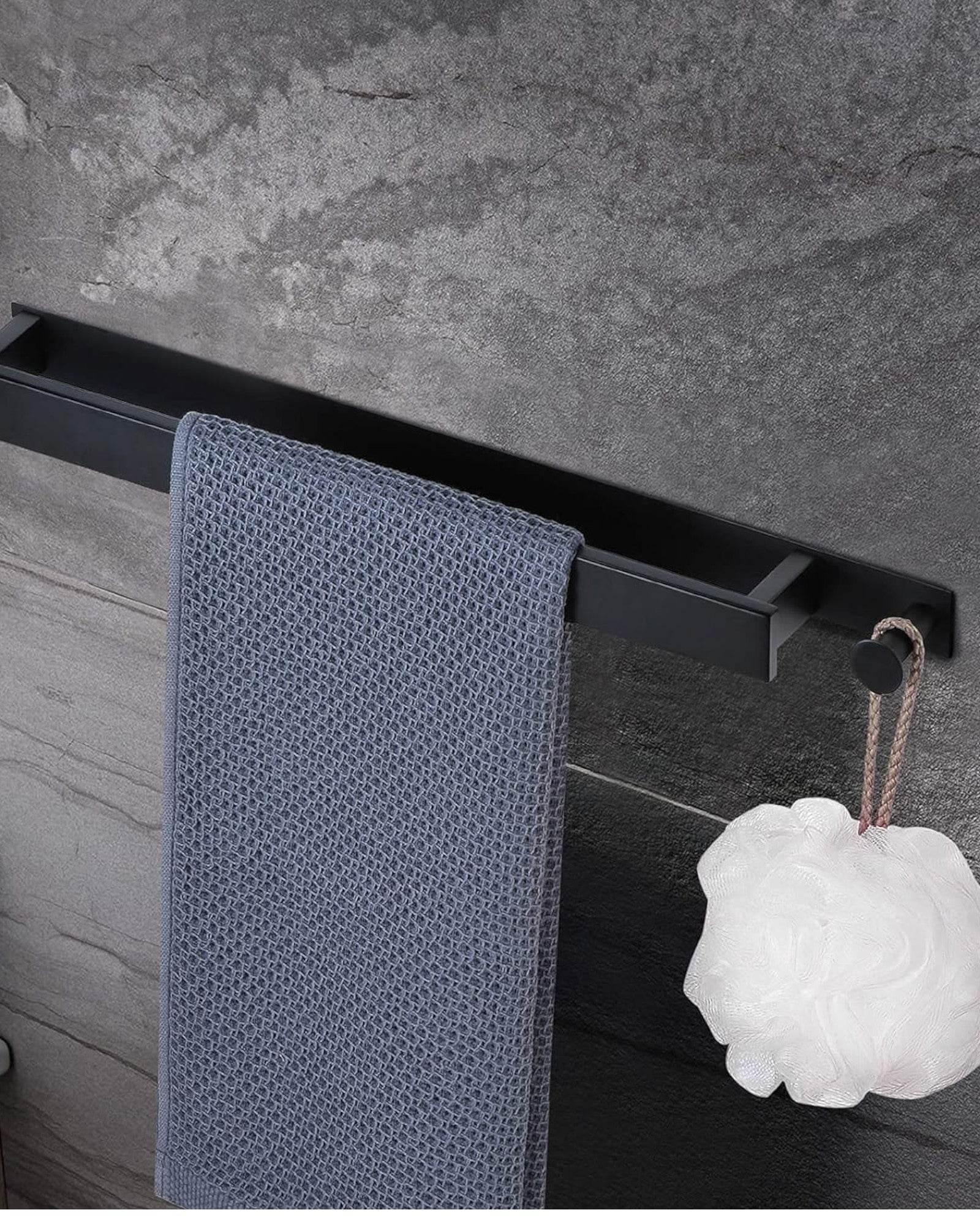 Black Dorzo towel holder - Mirrorwalla